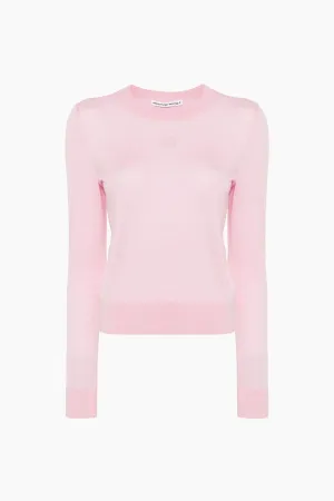 alexanderwang.t Logo Embossed Knit Jumper - Pink Chalk