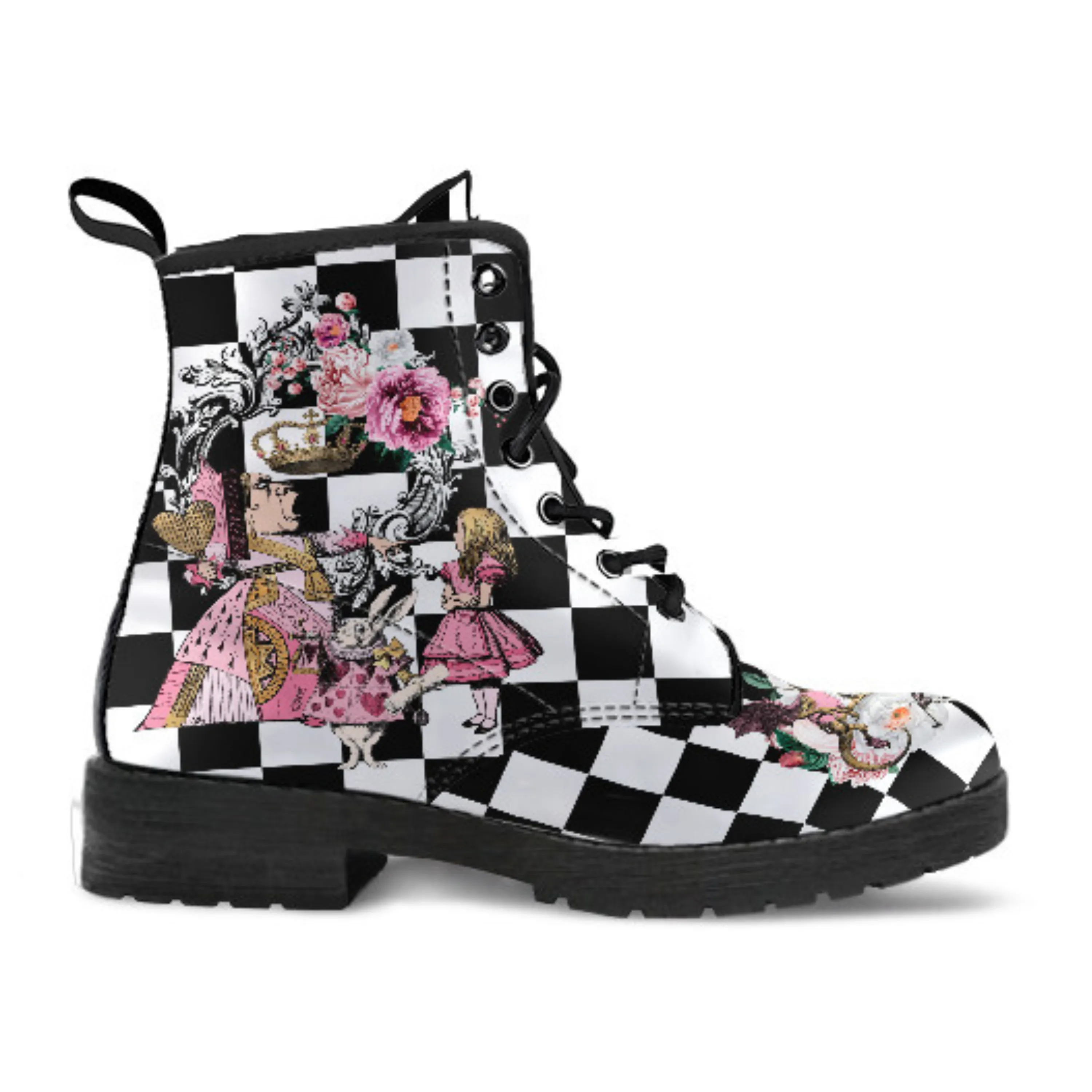 Alice in Wonderland Boots - Alice in Wonderland Gifts #107 Pink Series, Birthday Gifts, Gift Custom Shoes, Aesthetic, Cute, Kawaii