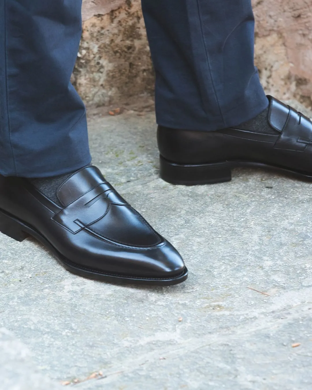 Black Leather Kendara Penny Loafers - AW24