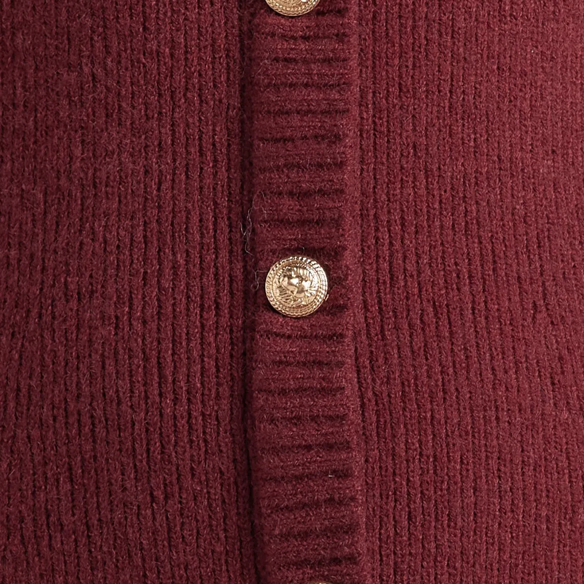 Boucle Knit Dress (Wine)