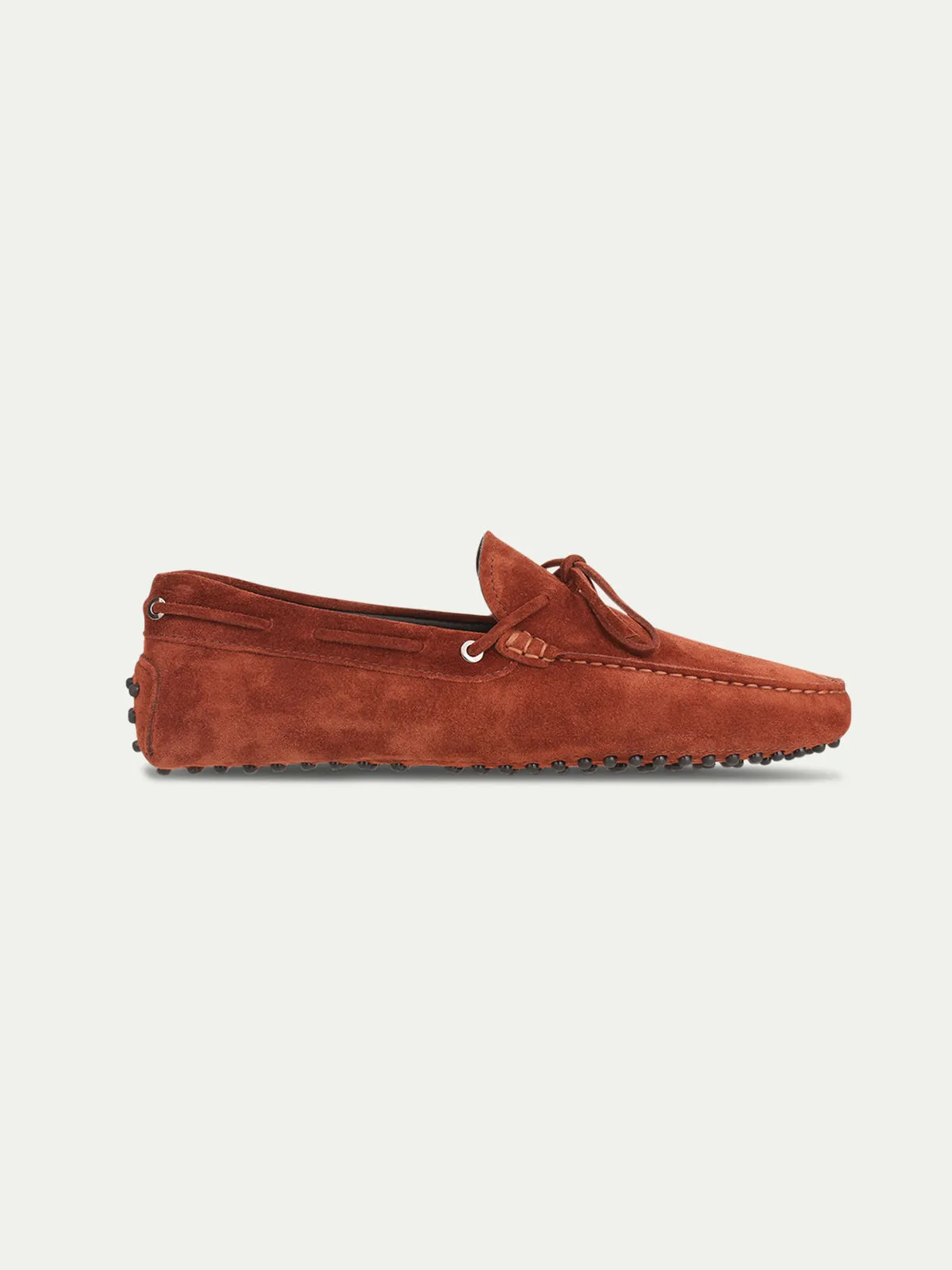 Brick Red Suede Ophelia Driving Loafers - AW24