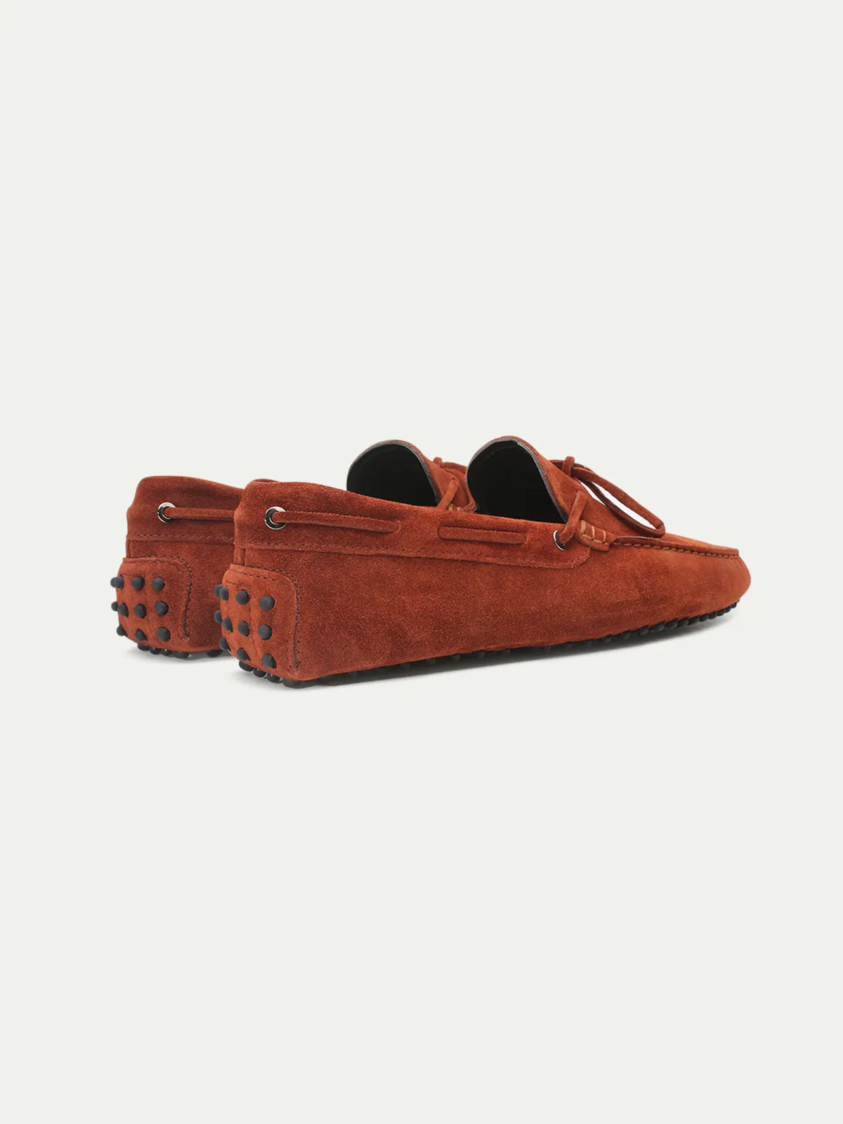 Brick Red Suede Ophelia Driving Loafers - AW24
