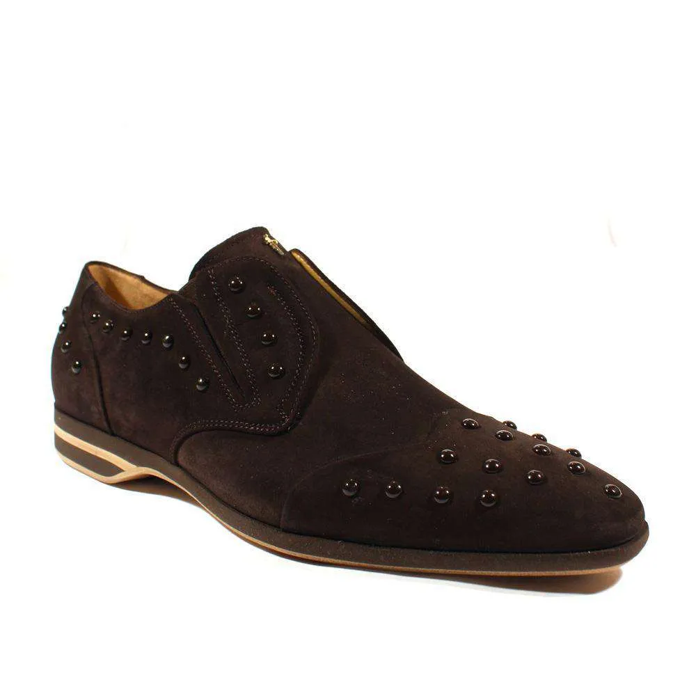 Cesare Paciotti Luxury Italian Men's Designer Shoes Vit Cam Fondente Brown Suede Loafers (CPM2412)