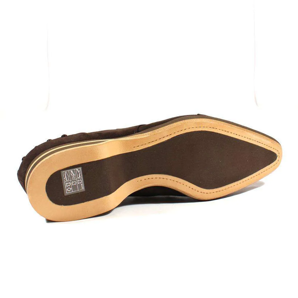 Cesare Paciotti Luxury Italian Men's Designer Shoes Vit Cam Fondente Brown Suede Loafers (CPM2412)