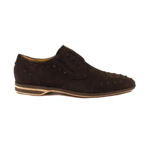 Cesare Paciotti Luxury Italian Men's Designer Shoes Vit Cam Fondente Brown Suede Loafers (CPM2412)