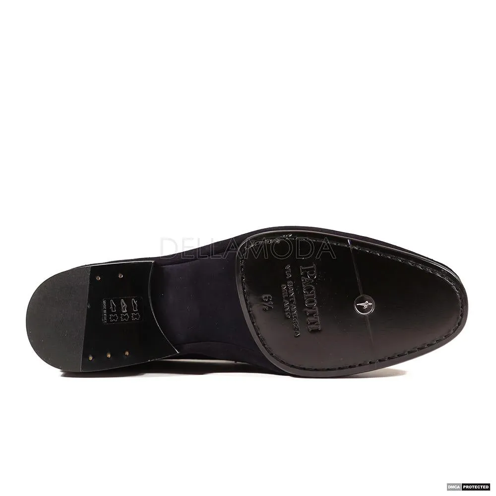Cesare Paciotti Luxury Italian Men's Italian V Camoscio Navy Nappa Loafers (CPM4011)