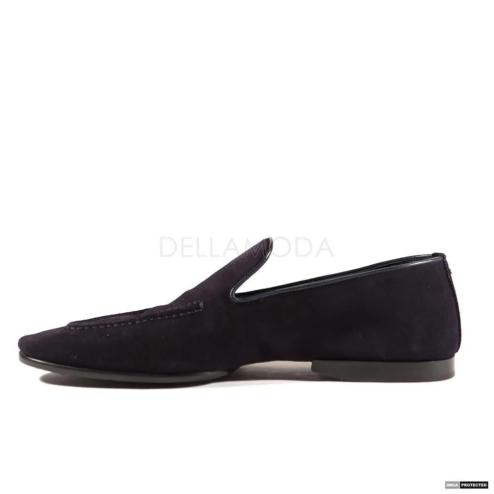 Cesare Paciotti Luxury Italian Men's Italian V Camoscio Navy Nappa Loafers (CPM4011)