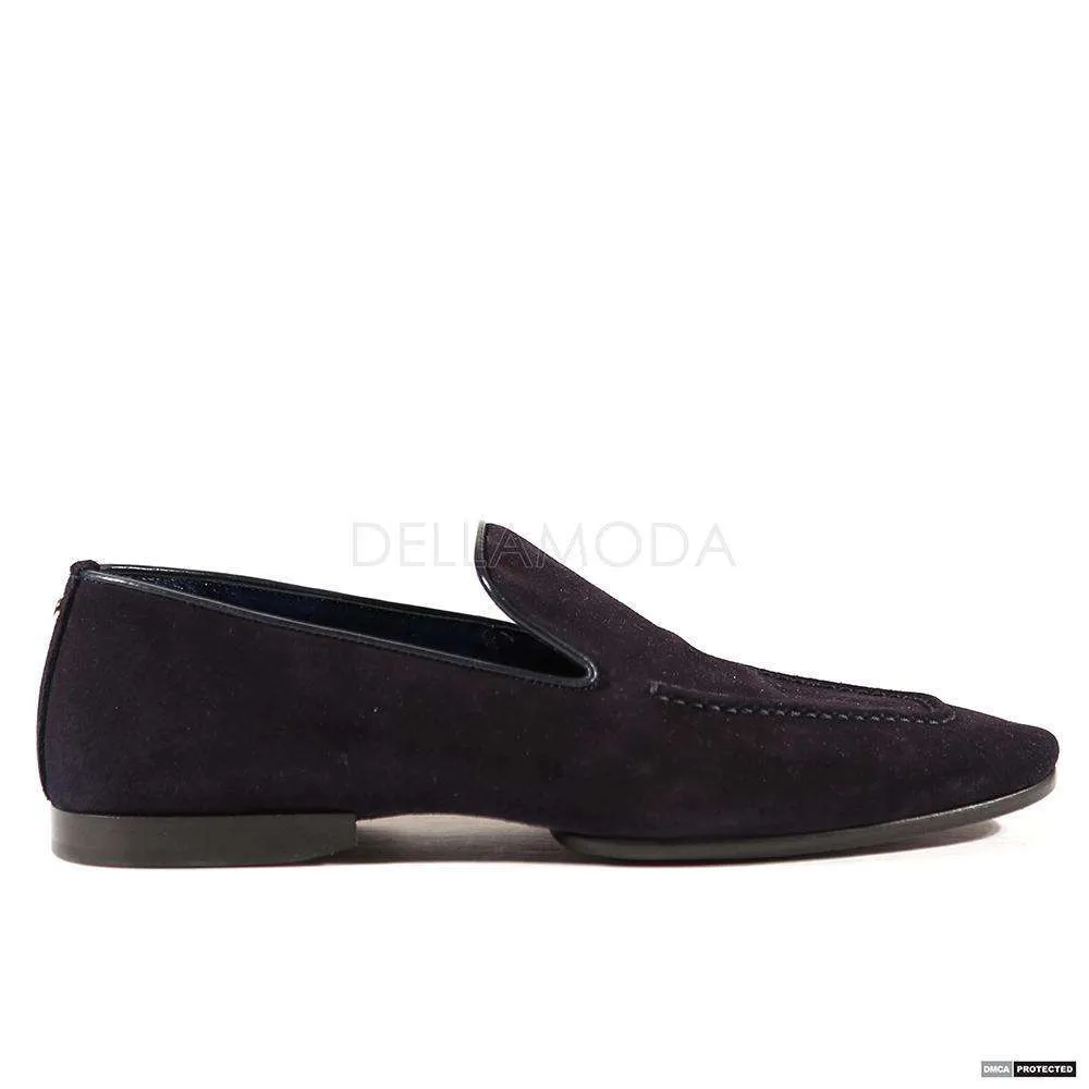 Cesare Paciotti Luxury Italian Men's Italian V Camoscio Navy Nappa Loafers (CPM4011)