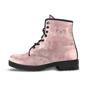 Combat Boots - Butterfly Shoes #111 Grunge Vintage Style | Custom Shoes, Women's Aesthetic Shoes, Sorority, Vegan Leather Handmade Lace Up