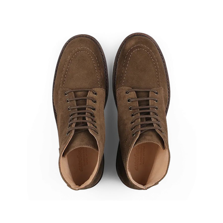 Dark Khaki Suede Leather Nuvoflex Boots