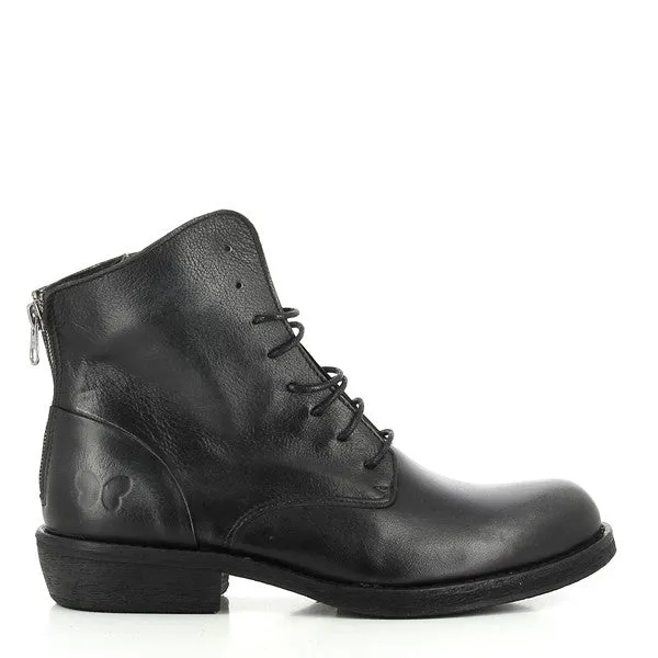 Felmini C096 Black Lace-Up Boots