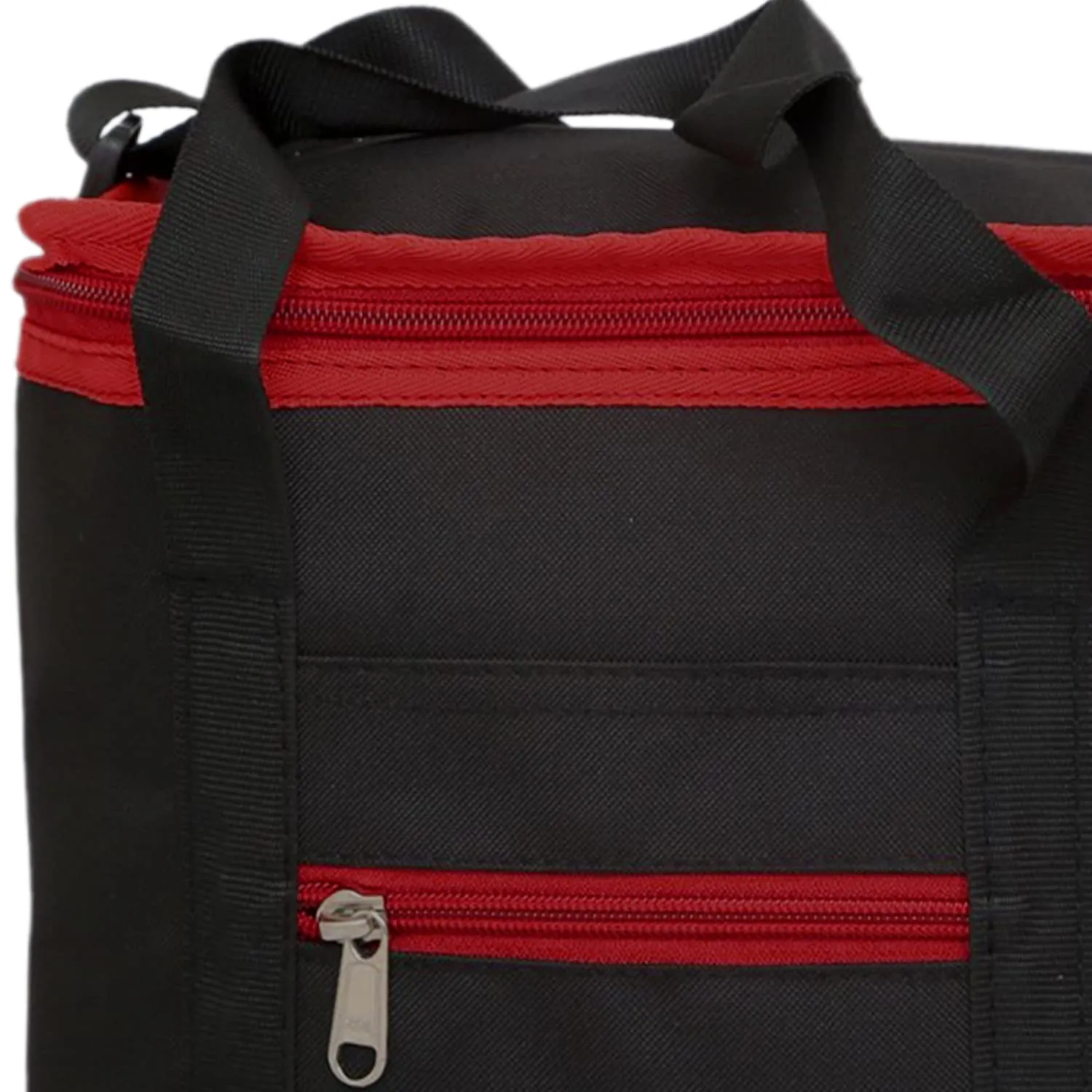 Heart Home Canvas Lunch Bag Lunch Tote Bag for Men & Women with 1 Front Pocket & 1 Side Pocket (Black)-50HH01213