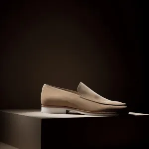 Height Increasing Cream Suede Nolan Loafers - AW24