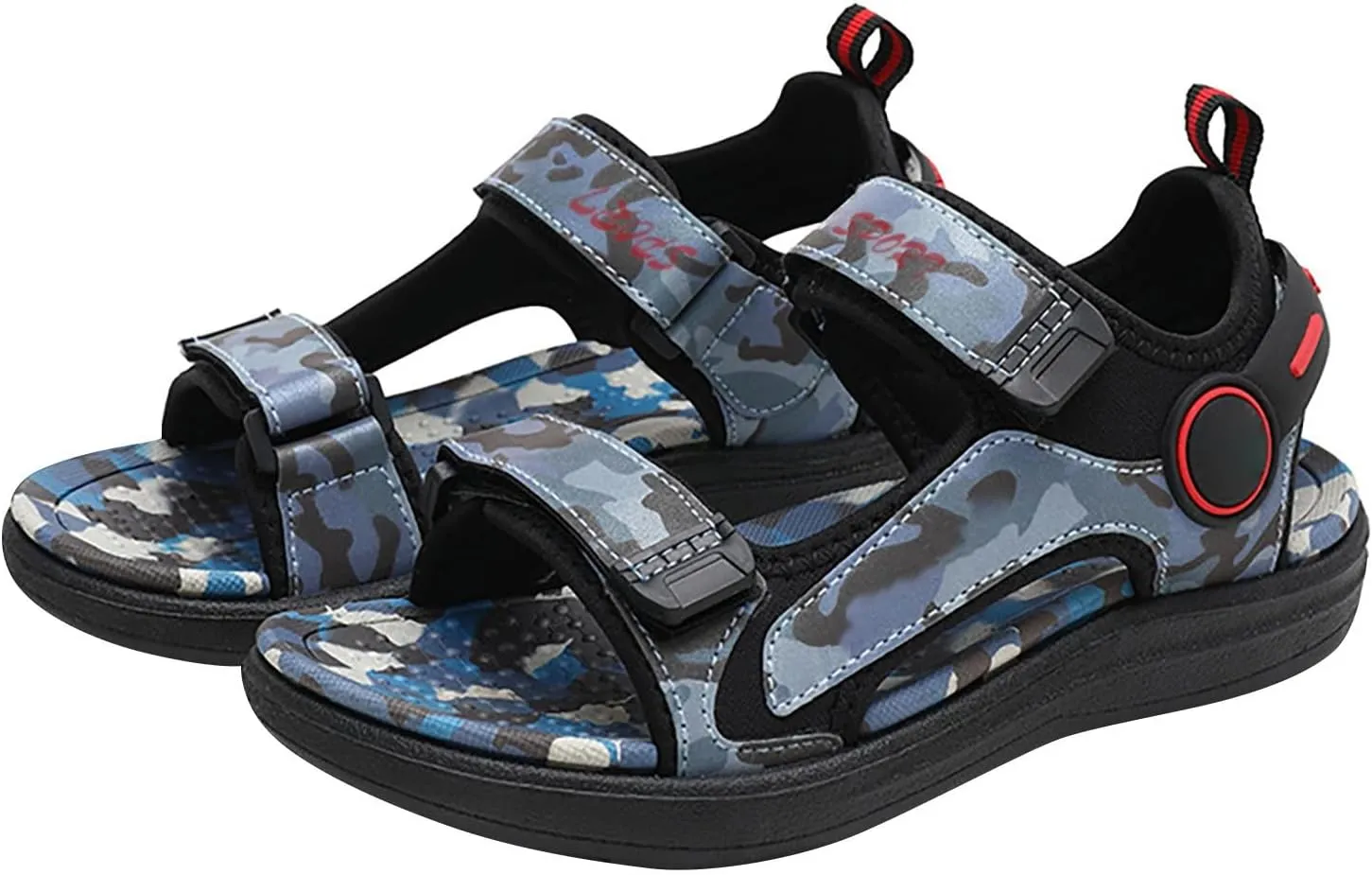 Kids Summer Athletic Sandals for Boys 2025 Summer Trendy Camouflage Open Toe Anti Slip Hiking Outdoor Sport Shoes