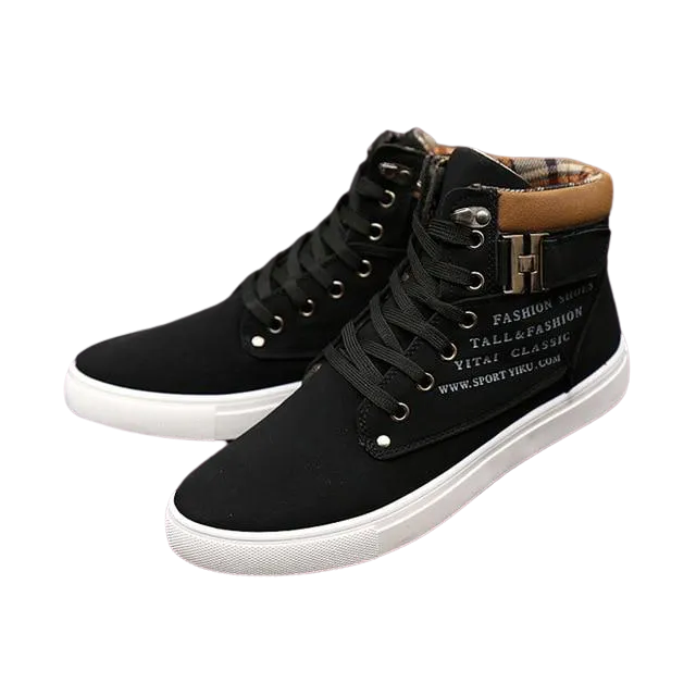Men Casual High Ankle Canvas Shoes