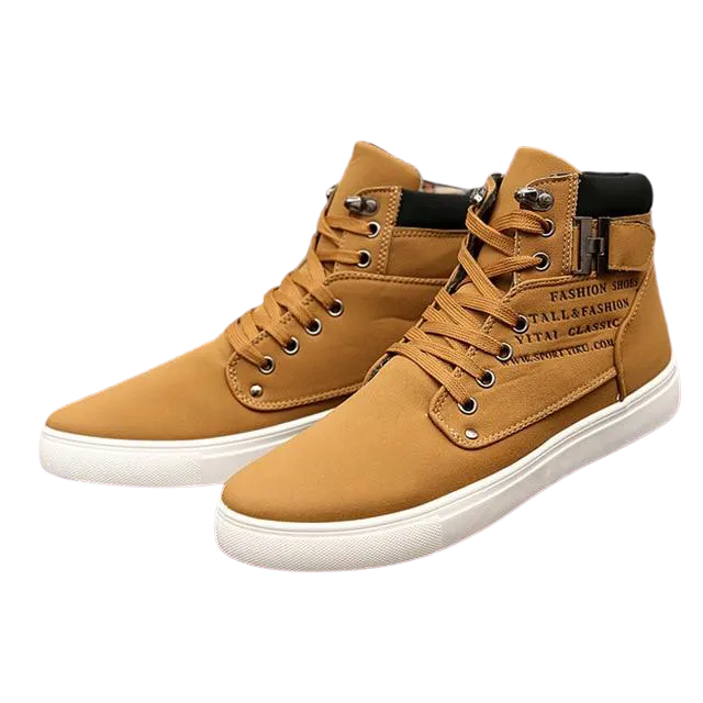 Men Casual High Ankle Canvas Shoes