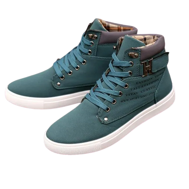 Men Casual High Ankle Canvas Shoes