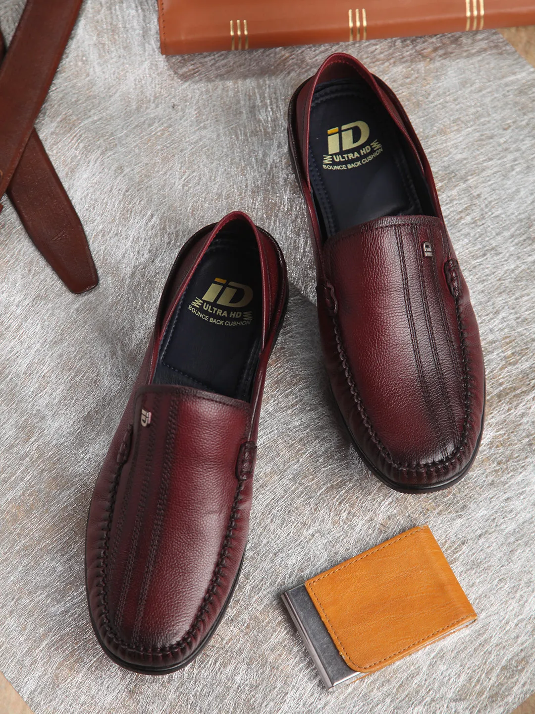 Men's Wine Round Toe Casual Slip (ID1159)