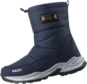 Mens Work Boots Slip On Hiking Sneakers Warm Fur Lined Women Workout Shoes Waterproof Winter Outdoor Botas Waterproof Non Slip Hike Grounded Footwear
