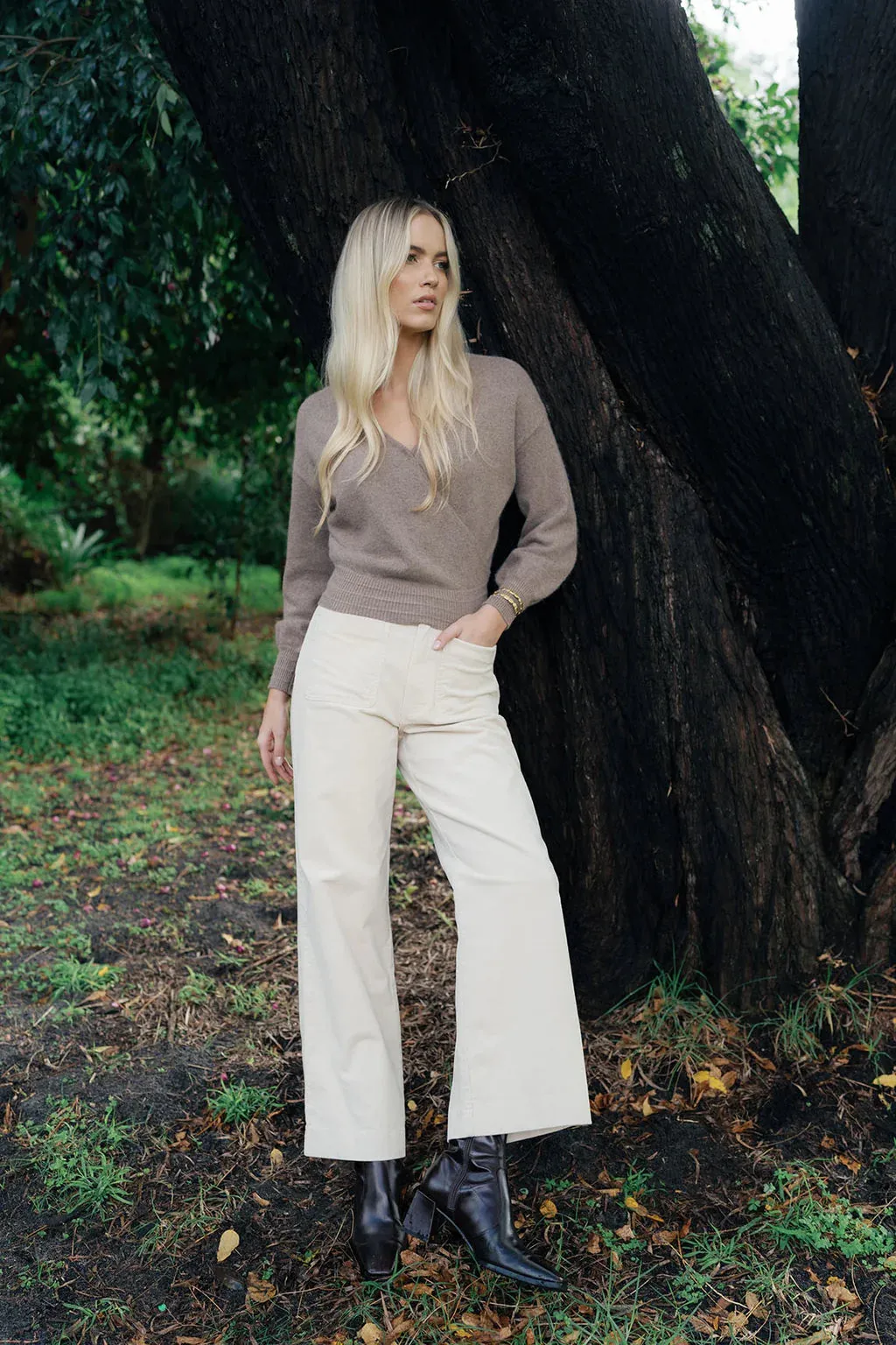Mika Wrap Top - Mocha