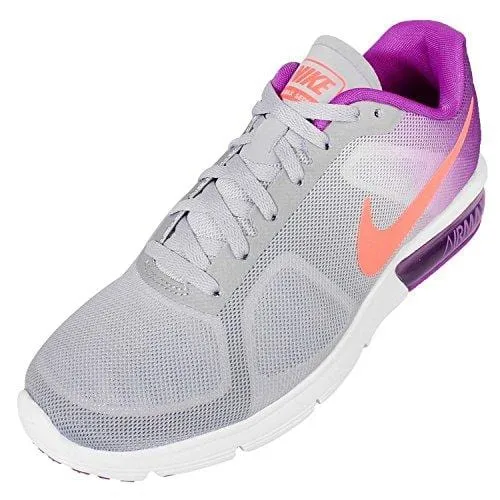 Nike Women's Air Max Sequent Running Shoes Sneakers (Size: 5) (US 5, Purple/Gray/Orange/White)