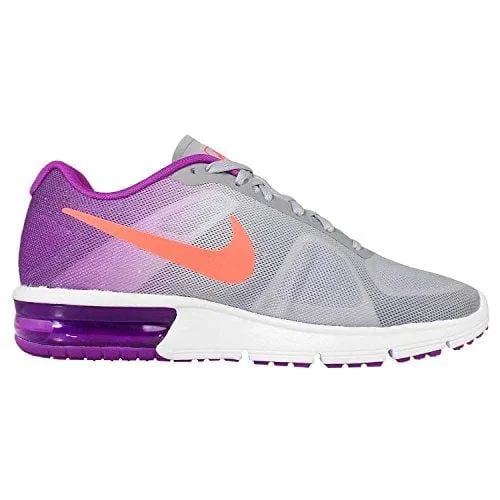 Nike Women's Air Max Sequent Running Shoes Sneakers (Size: 5) (US 5, Purple/Gray/Orange/White)