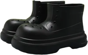 Outdoor Work Booties Women's Thick Soled Non Slip Waterproof Short Tube Rain Boots Outdoor Water Shoes Outdoor Gardening Work