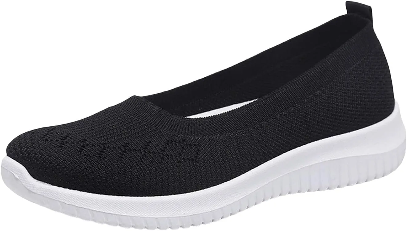 Sneakers for Women Athletic Walking Shoes Slip On Casual Mesh-Comfortable Tennis Workout Sneakers Arch Support Non Slip Work Shoes Casual Lightweight Tennis Workout Shoes Running Jogging Shoes