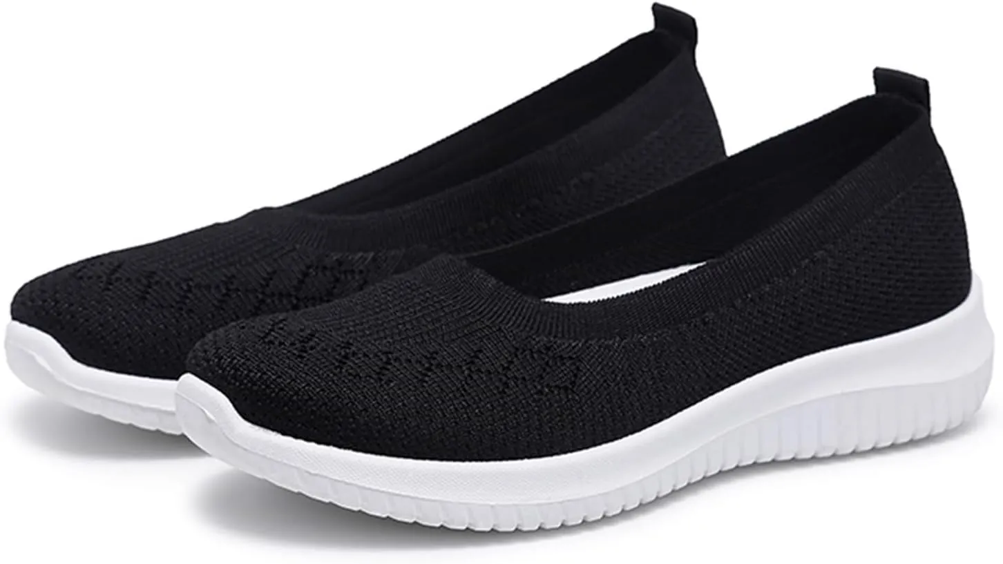 Sneakers for Women Athletic Walking Shoes Slip On Casual Mesh-Comfortable Tennis Workout Sneakers Arch Support Non Slip Work Shoes Casual Lightweight Tennis Workout Shoes Running Jogging Shoes