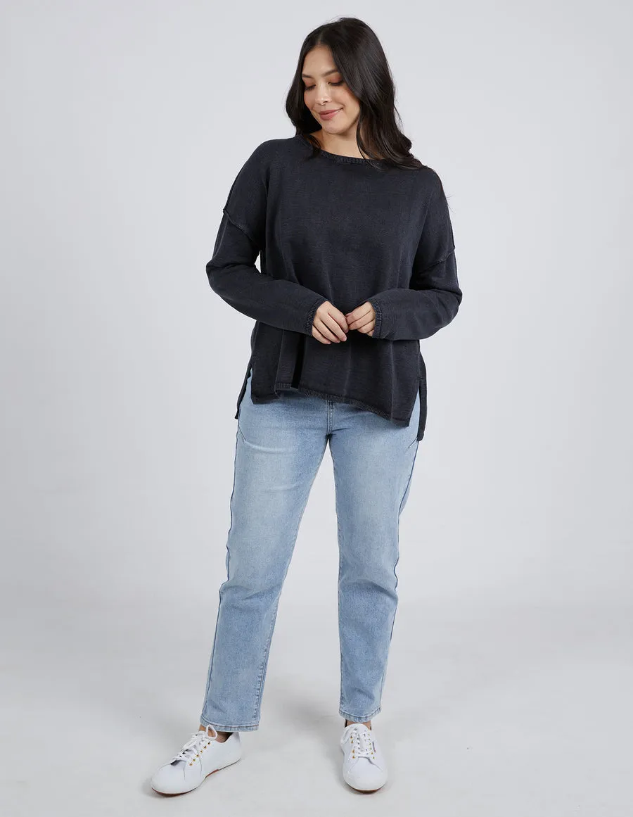 Tahlia L/S Knit - Washed Black