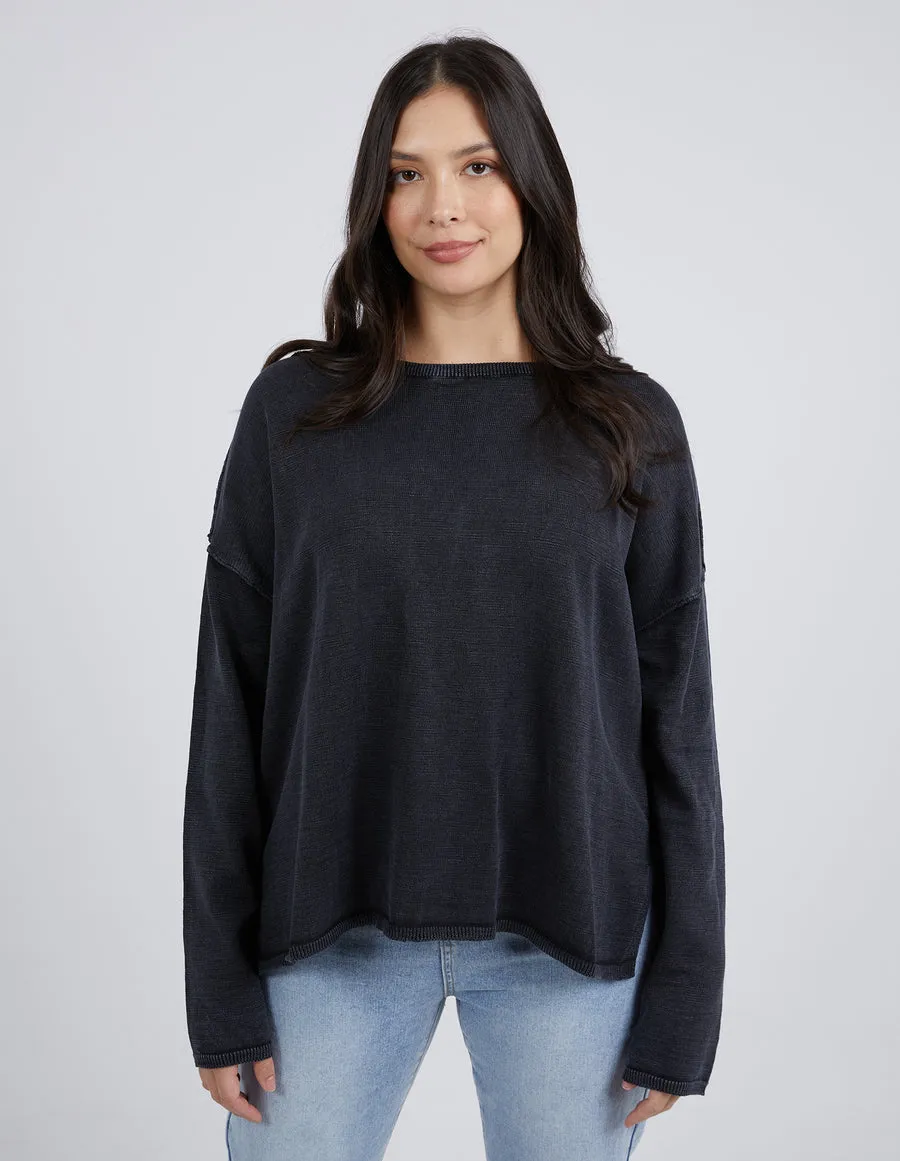 Tahlia L/S Knit - Washed Black