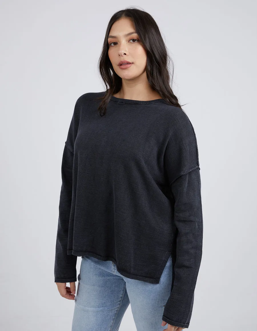 Tahlia L/S Knit - Washed Black