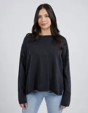 Tahlia L/S Knit - Washed Black